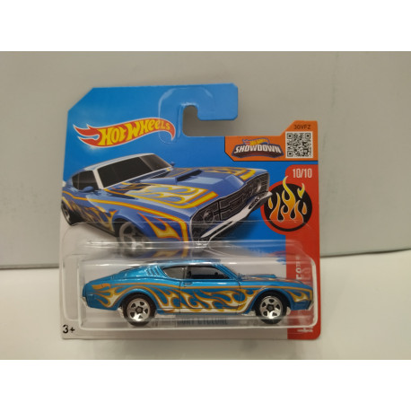 MERCURY CYCLONE 1969 FLAMES 1:64 HOT WHEELS CARTON MAL ESTADO/CARD DAMAGED