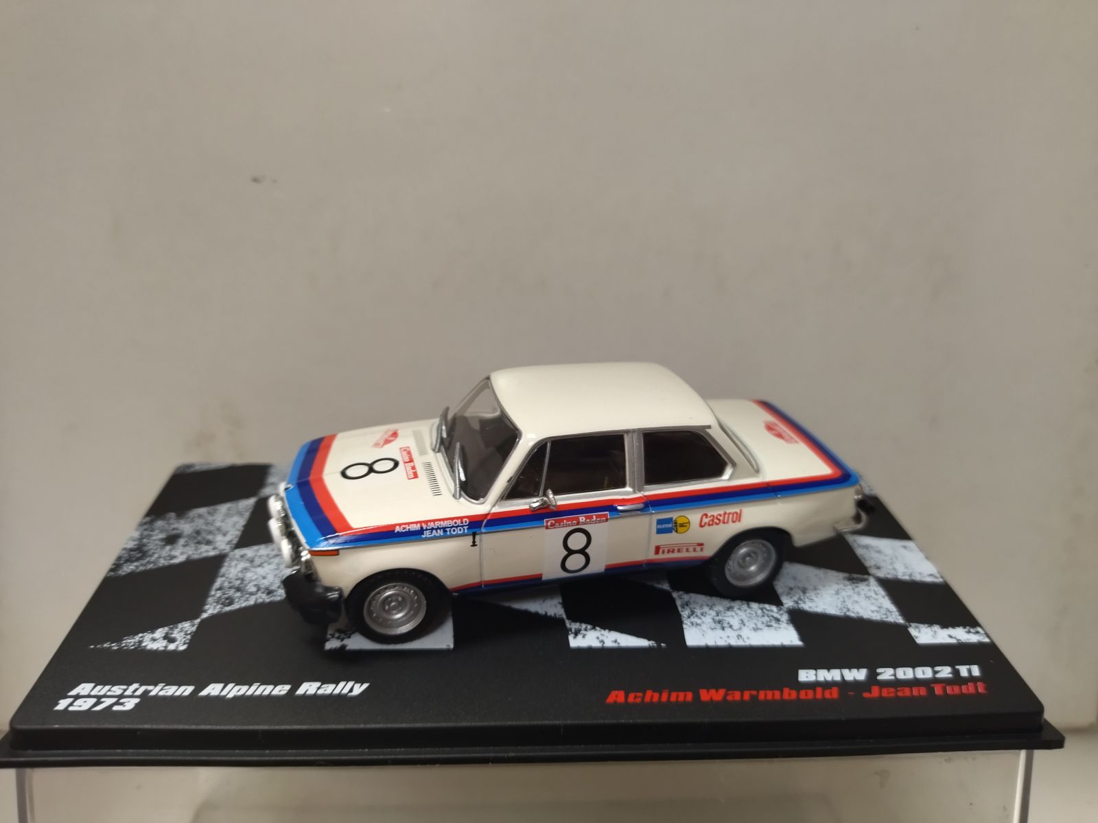 BMW 2002 TI 1973 AUSTRIAN ALPINE RALLY A.WARMBOLD 1:43 ALTAYA IXO