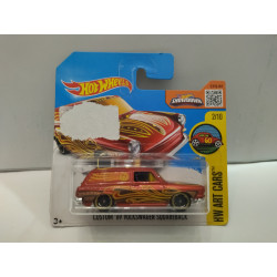 VOLKSWAGEN SQUAREBACK 1969 ART CARS 1:64 HOT WHEELS CARTON MAL ESTADO/CARD DAMAGED