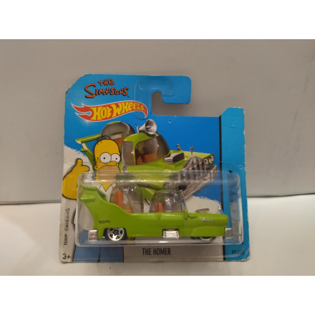 THE HOMER SIMSON HW CITY 1:64 HOT WHEELS CARTON MAL ESTADO/CARD DAMAGED