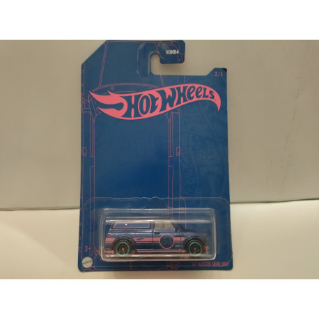 AUSTIN MINI VAN 1967 54rd ANNIVERSARY 2/5 BLUE & ROSE 1:64 HOT WHEELS