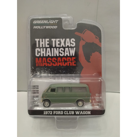 FORD CLUB WAGON 1972 THE TEXAS CHAINSAW MASSACRE HOLLYWOOD 1:64 GREENLIGHT