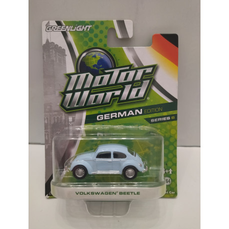 VOLKSWAGEN BEETLE LIGHT BLUE GERMAN EDITION MOTOR WORLD S6 1:64 GREENLIGHT