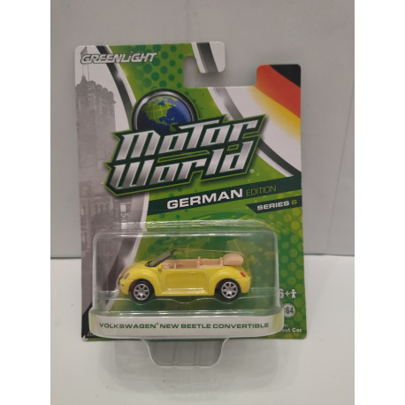 VOLKSWAGEN NEW BEETLE CONV. GERMAN EDITION MOTOR WORLD S6 1:64 GREENLIGHT