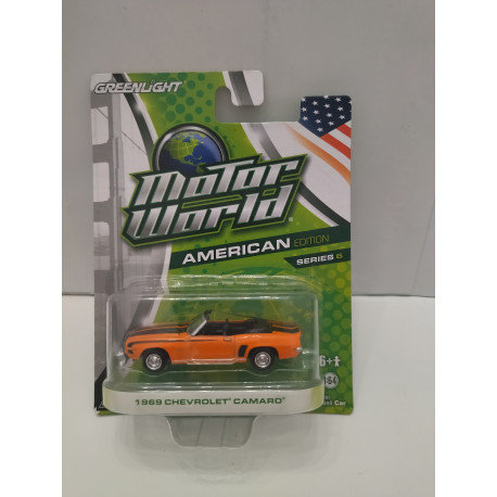 CHEVROLET CAMARO 1969 CONV AMERICAN EDITION MOTOR WORLD S6 1:64 GREENLIGHT