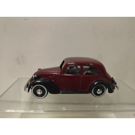 FIAT 508 C 1937 BERLINA 1100 BLACK & RED 1:43 BRUMM NO BOX/DEFECT/CRISTAL/V FOTOS