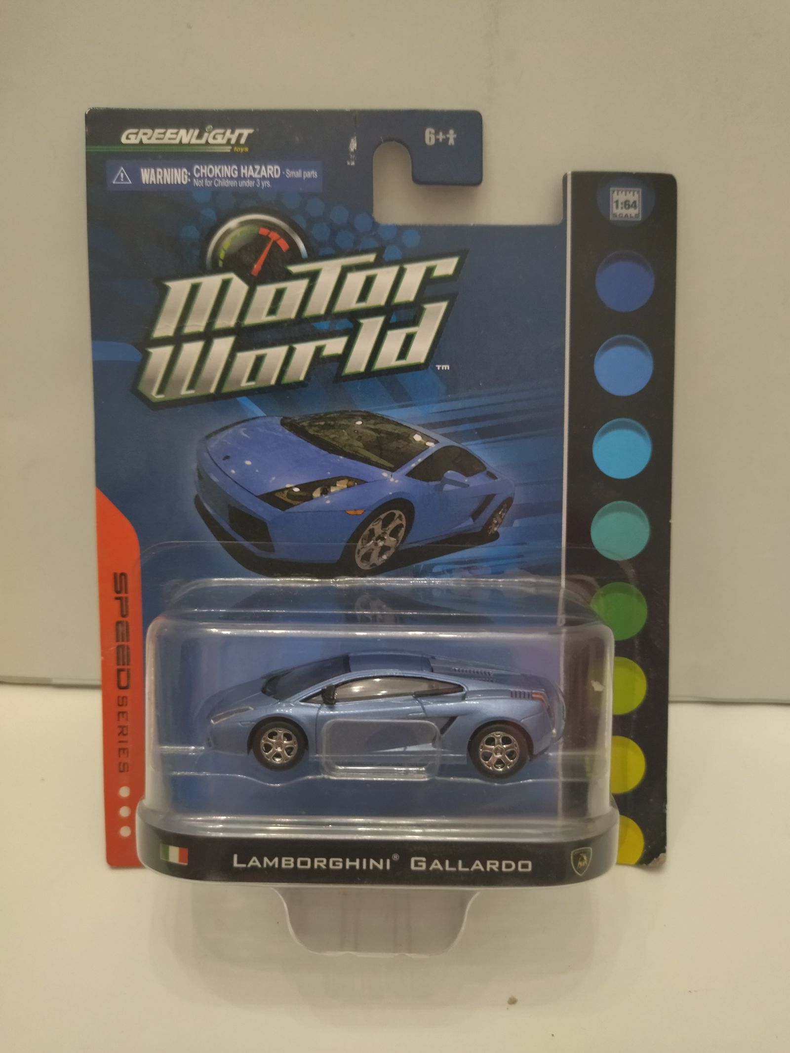 LAMBORGHINI GALLARDO BLUE MOTOR WORLD 1:64 GREENLIGHT - BCN