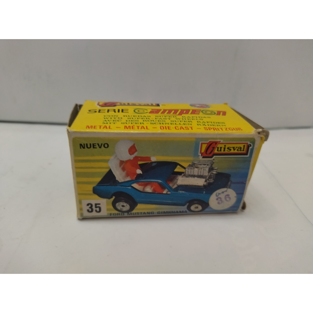 FORD MUSTANG JAUNE Majorette 60th Anniversary Edition Boite métal 3