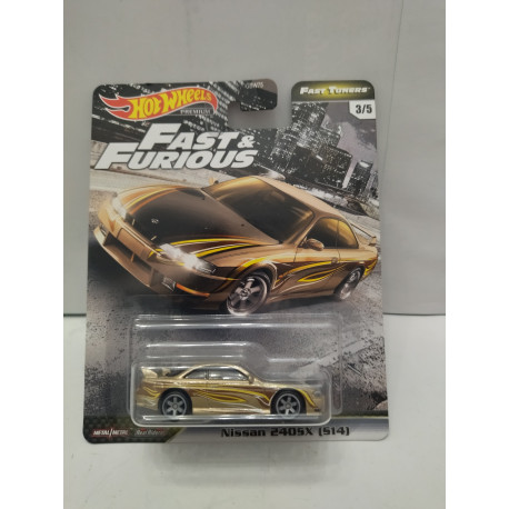 NISSAN 240 SX S14 FAST & FURIOUS 3/5 FAST TUNERS 1:64 HOT WHEELS PREMIUM