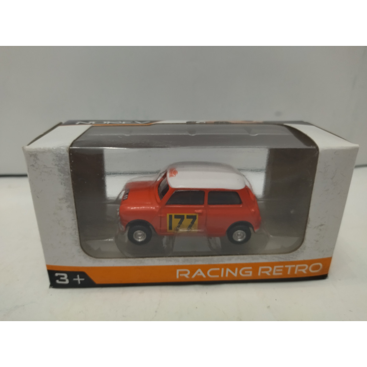 Miniature Austin Mini Cooper Rallye Monte-Carlo 1/10 – Métal Rouge – Occasion
