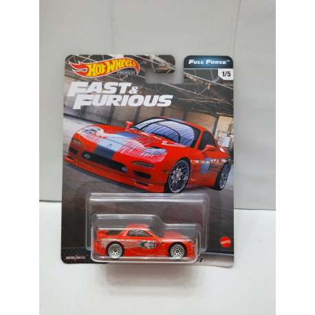 MAZDA RX-7 1995 FAST & FURIOUS 1/5 FULL FORCE 1:64 HOT WHEELS PREMIUM