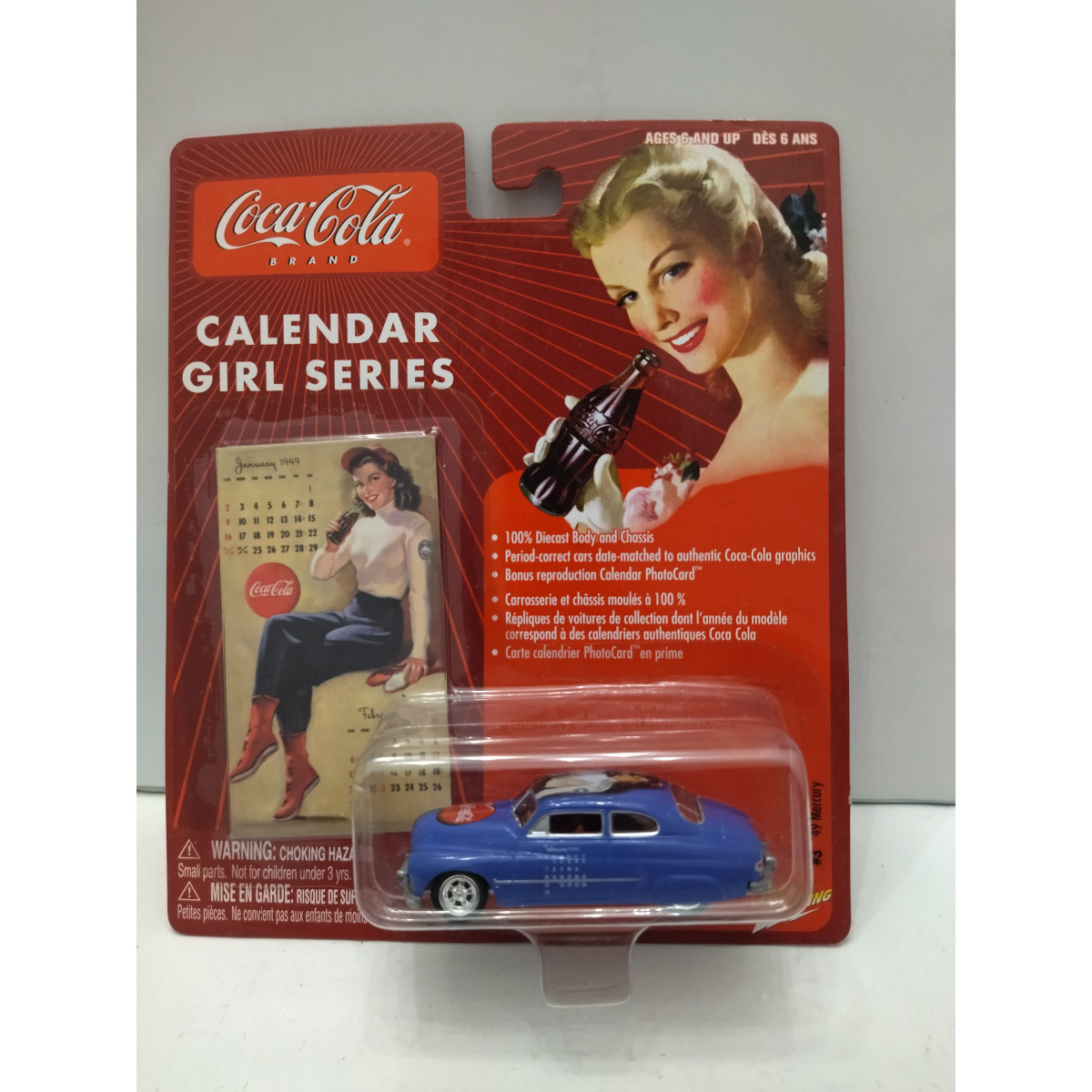MERCURY 1949 COCA COLA CALENDAR GIRL 1 64 JOHNNY LIGHTNING BCN STOCK CARS mercury-1949-coca-cola-calendar-girl-1-64-johnny-lightning-bcn-stock-cars