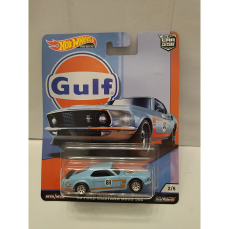 FORD MUSTANG 1969 BOSS 302 2/5 GULF 1:64 HOT WHEELS PREMIUM