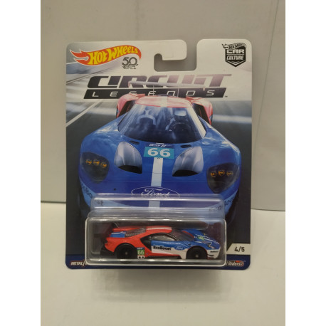 FORD GT 2016 RACE 4/5 CIRCUIT LEGENDS 1:64 HOT WHEELS PREMIUM