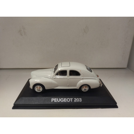 PEUGEOT 203 GRIS/BLANC 1:43 ATLAS IXO HARD BOX