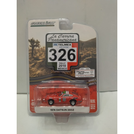 DATSUN 260Z 1974 n326 RALLY PANAMERICANA MEXICO 2010 1:64 GREENLIGHT