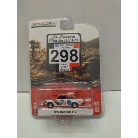 DATSUN 510 1972 n298 RALLY PANAMERICANA MEXICO 2007 1:64 GREENLIGH