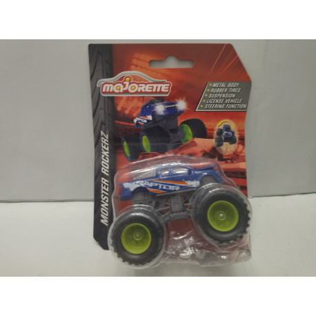 FORD F-150 RAPTOR BLUE BIGFOOT MONSTER ROCKERZ 1:64 MAJORETTE