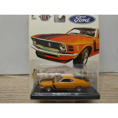 FORD MUSTANG 1970 BOSS 302 ORANGE & BLACK 1:64 M2 MACHINES