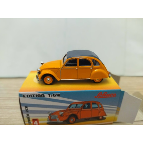 CITROEN 2CV ORANGE & BLACK 1:64 SCHUCO