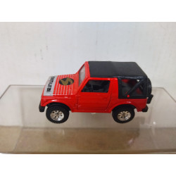 SUZUKI SJ SAMURAI RED & BLACK apx 1:64 MAISTO NO BOX