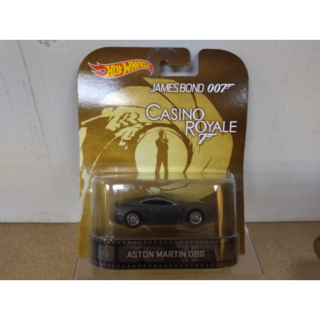ASTON MARTIN DBS CASINO ROYALE 007 JAMES BOND 1:64 HOT WHEELS PREMIUM DOBLADO