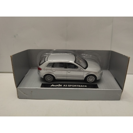 AUDI A3 SPORTBACK SILVER 1:43 NEW RAY CITYCRUISER