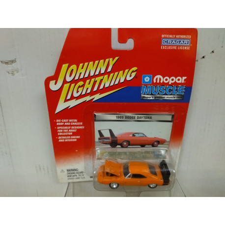 DODGE DAYTONA 1969 ORANGE & BLACK MOPAR MUSCLE 1:64 JOHNNY LIGHTNING