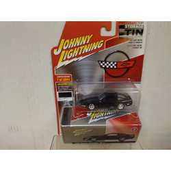 CHEVROLET CORVETTE C4 1995 ZR-1 BLACK + TIN BOX 1:64 JOHNNY LIGHTNING