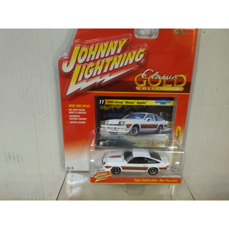 CHEVROLET MONZA 1980 SPYDER WHITE CLASSIC GOLD 1:64 JOHNNY LIGHTNING
