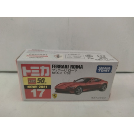 FERRARI ROMA RED 1:62/apx 1:64 TOMICA 17 TOMY