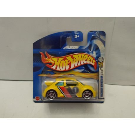 VOLKSWAGEN NEW BEETLE CUP 33/42 YELLOW 1:64 HOT WHEELS