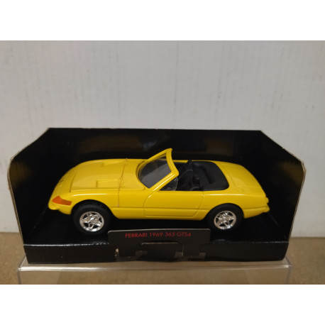FERRARI 365 GTS4 1969 CONVERTIBLE YELLOW CLASSICO SHELL 1:38 MAISTO PULLBACK