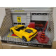 FERRARI SCUDERIA SPIDER 16M YELLOW GARAGE 1:43 BBURAGO RACE & PLAY