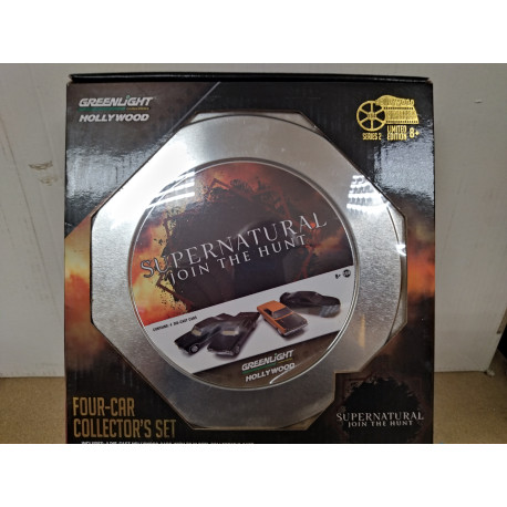 SUPERNATURAL JOIN THE HUNT FOUR CAR SET COLLECTOR HOLLYWOOD 1:64 GREENLIGHT