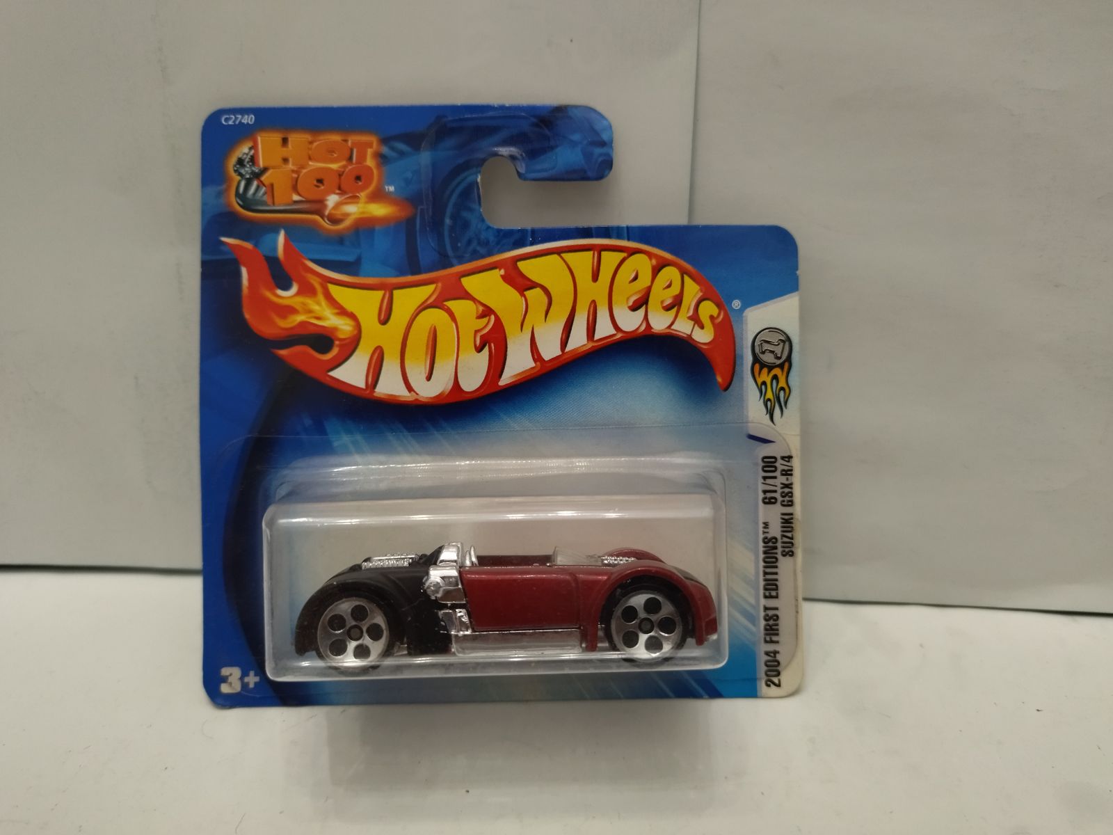 Voiture Miniature Hot Wheels - Suzuki GSX-R 1 - Modèle Course Bordeaux/noir - Occasion