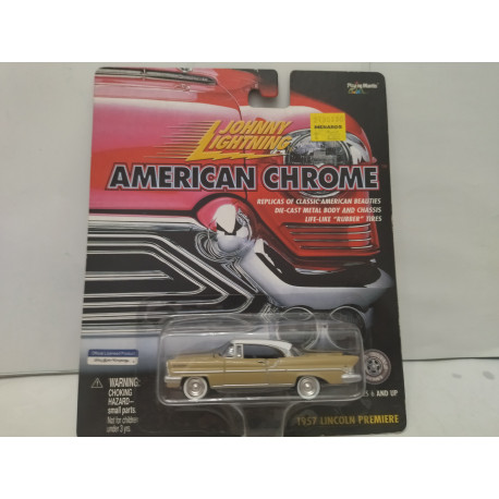 LINCOLN PREMIERA 1957 AMERICAN CHROME 1:64 JOHNNY LIGHTNING