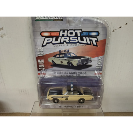 PLYMOUTH FURY 1977 USA POLICE TENNESSEE STATE TROOPER 1:64 GREENLIGHT