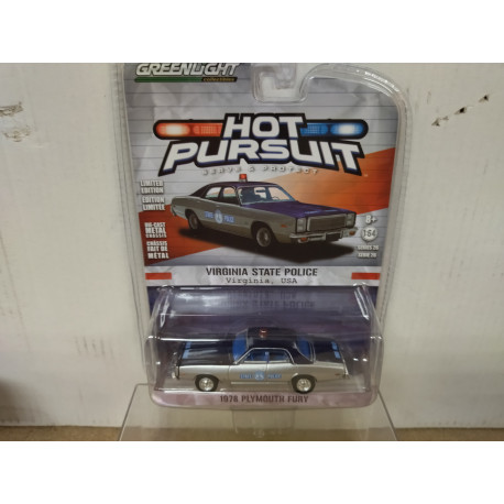 PLYMOUTH FURY 1978 USA POLICE VIRGINIA STATE POLICE 1:64 GREENLIGHT
