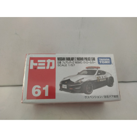 NISSAN FAIRLADY Z NISMO POLICE JAPAN 1:57/apx 1:64 TOMICA 61