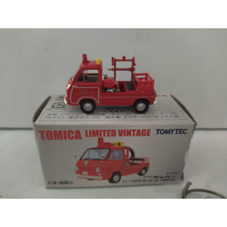 SUBARU SAMBAR PUMPER FIRE 1:64 TOMICA LTD VINTAGE LV-68b