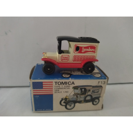 FORD MODEL T VAN COMMERCIAL 1:60/apx 1:64 TOMICA F13 VINTAGE BOX