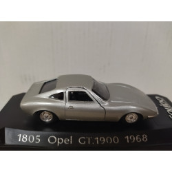 OPEL GT 1968 1900 SILVER (OPEN DOORS) 1:43 SOLIDO 1805 PEANA MAL