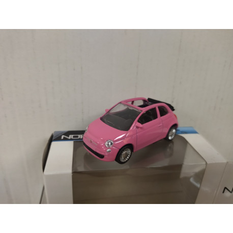 FIAT 500 PINK SHOWROOM BOX apx 1:64 NOREV 3 INCHES (7,5cm)