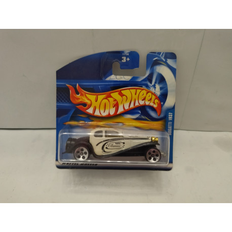 Voiture Miniature Hot Wheels Bugatti Type 50 1937 - N°163/2001, Blanc/noir, Blister | Neuf