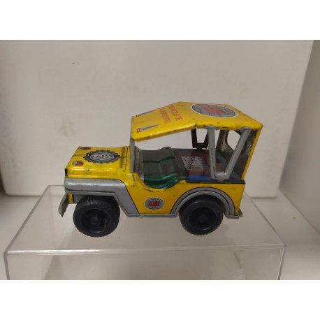 JEEP 4X4 AEROPUERTO HOJALATA TIN TOY PAYVA VINTAGE SPAIN 70/80´s NO BOX