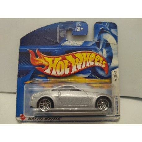 NISSAN Z SILVER 26/42 1:64 HOT WHEELS CARTON MAL/DAMAGED CARD