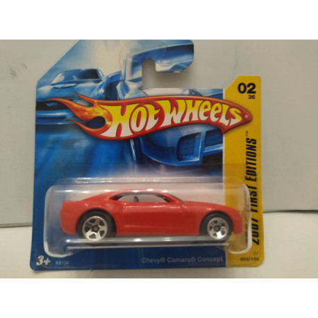 CHEVROLET CAMARO CONCEPT RED 002/153 2007 FIRST EDITIONS 1:64 HOT WHEELS