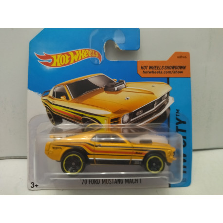 FORD MUSTANG 1970 MACH 1 ORANGE/BLACK HW CITY 1:64 HOT WHEELS