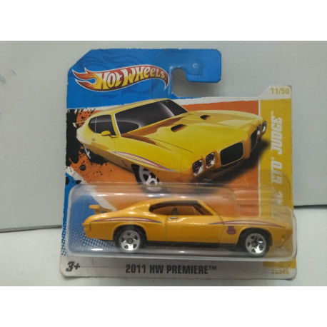 PONTIAC GTO 1970 JUDGE YELLOW 2011 HW PREMIERE 1:64 HOT WHEELS
